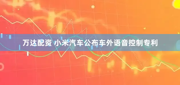 万达配资 小米汽车公布车外语音控制专利